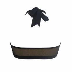 Hamade Activewear Mesh Halter Neck Top - Black