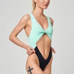 Shark Polewear Benita Bodysuit - Mint/Black All Pole Wear
