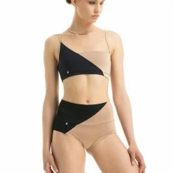 Poledancerka Movement Top - Black/Nude 01