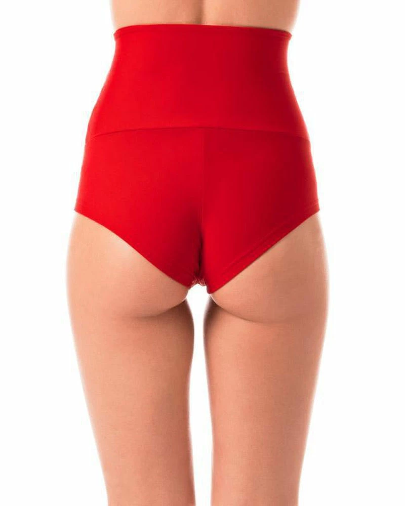 All Pole Wear Dragonfly Betty High-Waisted Shorts - Red