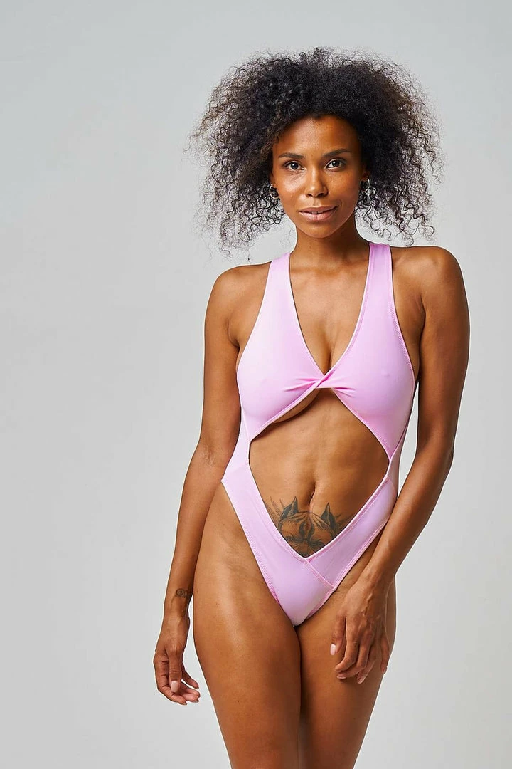 All Pole Wear Shark Polewear Benita Bodysuit - Baby Pink