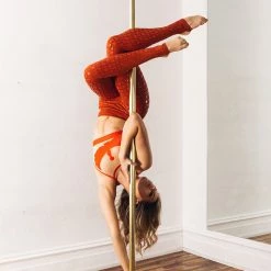 All Pole Wear Creatures Of XIX Gecko Grip Leggings - Red Rust