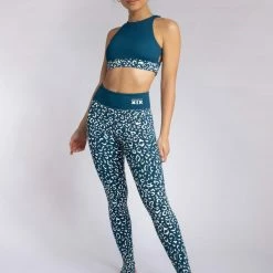 All Pole Wear Creatures Of XIX Gecko Grip Leggings - Twilight Leopard