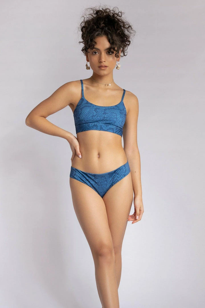 Creatures Of XIX Eco-Classix Scoop Top - Snake Blue All Pole Wear
