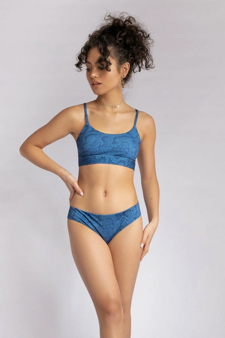 Creatures Of XIX Eco-Classix Scoop Top - Snake Blue All Pole Wear