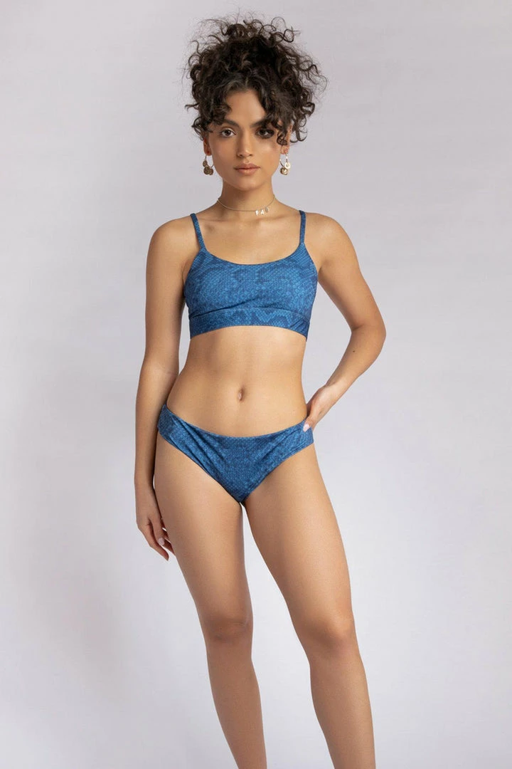 Creatures Of XIX Eco-Classix Scoop Top - Snake Blue All Pole Wear