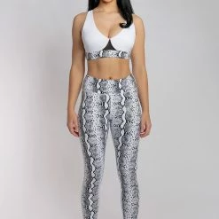 All Pole Wear Creatures Of XIX Gecko Grip Leggings - White Mamba