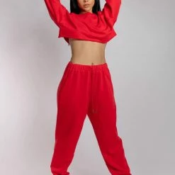 Creatures Of XIX Oversized Cropped Jumper - Jalapeño Loungewear Tops