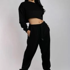 Plus Size Pole Wear Creatures Of XIX Oversized Jogger Bottoms - Black