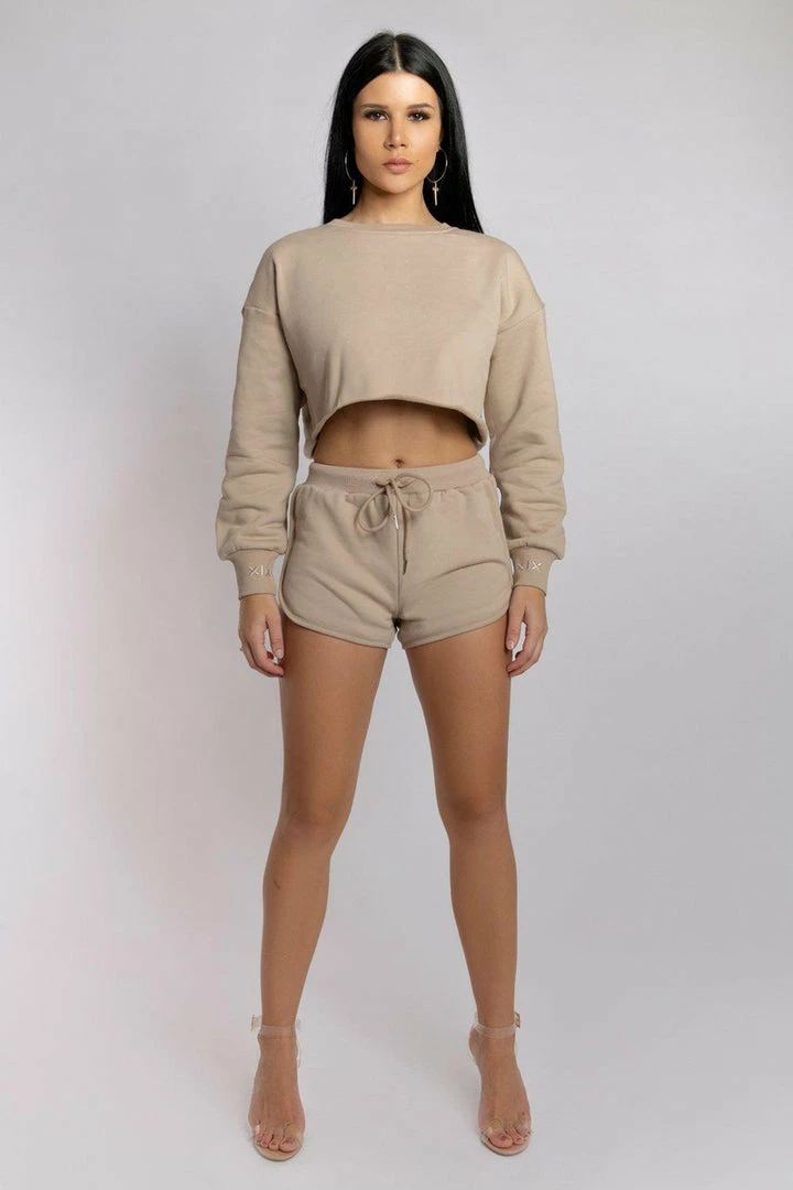 Creatures Of XIX Oversized Cropped Jumper - Fawn