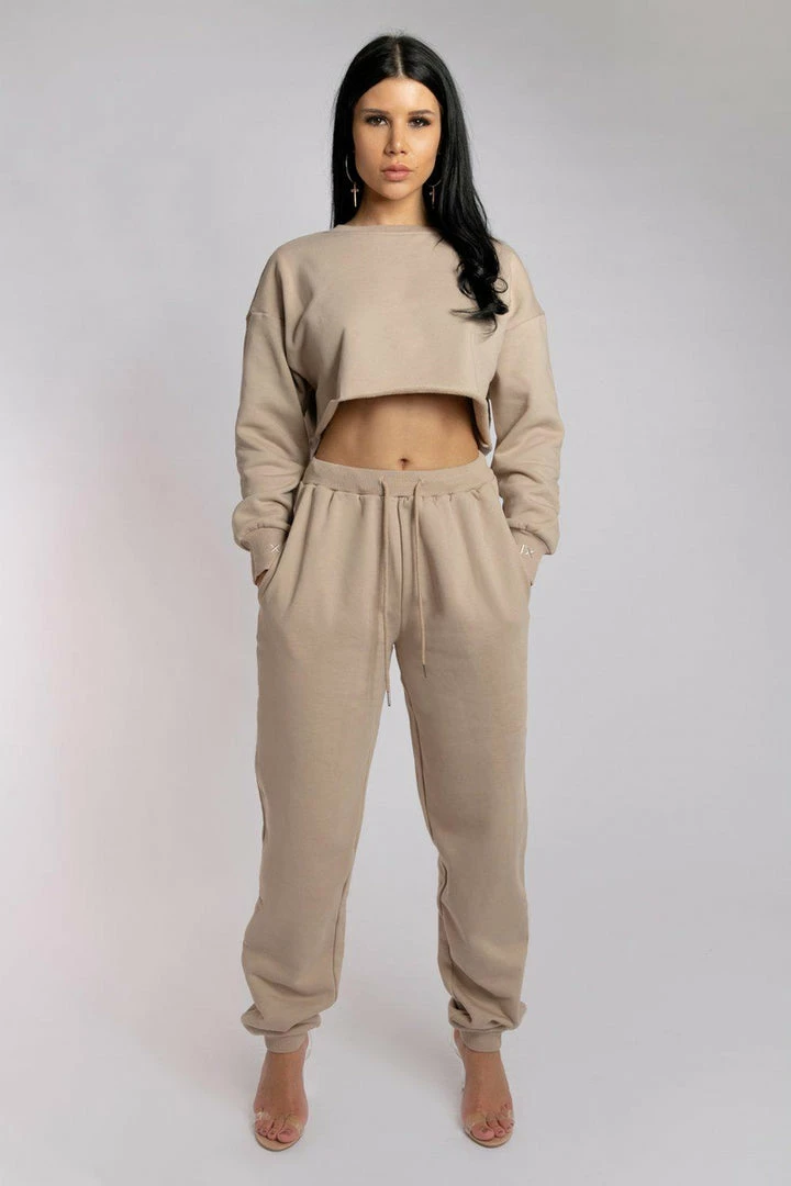 Creatures Of XIX Oversized Cropped Jumper - Fawn