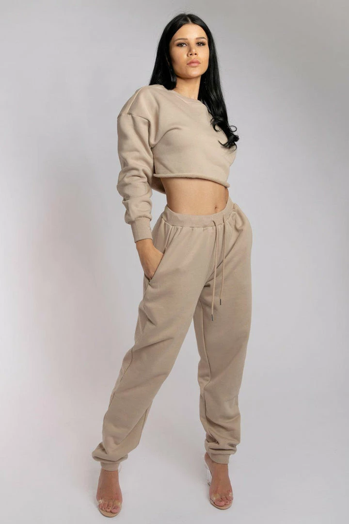 Creatures Of XIX Oversized Cropped Jumper - Fawn