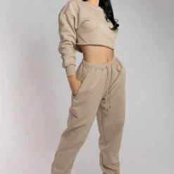 Loungewear Bottoms Creatures Of XIX Oversized Jogger Bottoms - Fawn