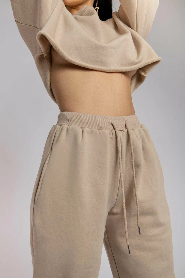 Creatures Of XIX Oversized Cropped Jumper - Fawn