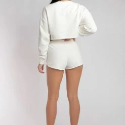 Creatures Of XIX Oversized Cropped Jumper - Ecru