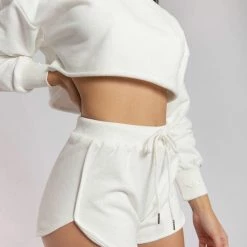 Creatures Of XIX Oversized Cropped Jumper - Ecru