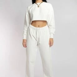 Creatures Of XIX Oversized Cropped Jumper - Ecru