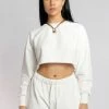 Creatures Of XIX Oversized Cropped Jumper - Ecru