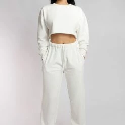 Creatures Of XIX Oversized Cropped Jumper - Ecru