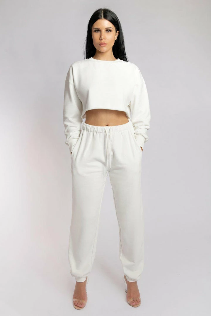 Creatures Of XIX Oversized Cropped Jumper - Ecru