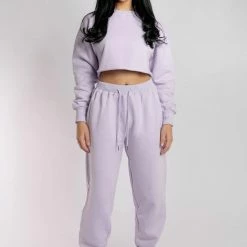 Creatures Of XIX Oversized Jogger Bottoms - Lilac Loungewear Bottoms