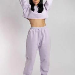 Creatures Of XIX Oversized Cropped Jumper - Lilac