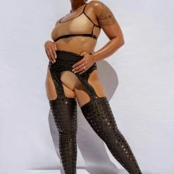 Creatures Of XIX Gecko Grip Cowgirl Leggings - Black