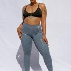 Creatures Of XIX Gecko Grip Leggings - Blue Steel All Pole Wear