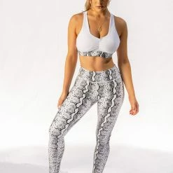 All Pole Wear Creatures Of XIX Gecko Grip Leggings - White Mamba