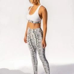 All Pole Wear Creatures Of XIX Gecko Grip Leggings - White Mamba