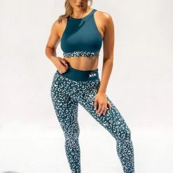 All Pole Wear Creatures Of XIX Gecko Grip Leggings - Twilight Leopard