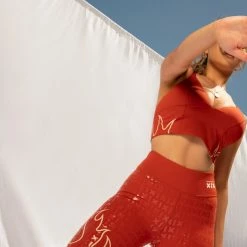 Creatures Of XIX Fya Gecko Grip Leggings - Red All Pole Wear