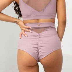 All Pole Wear Lunalae Addison High Waisted Bottoms - Recycled Mauve