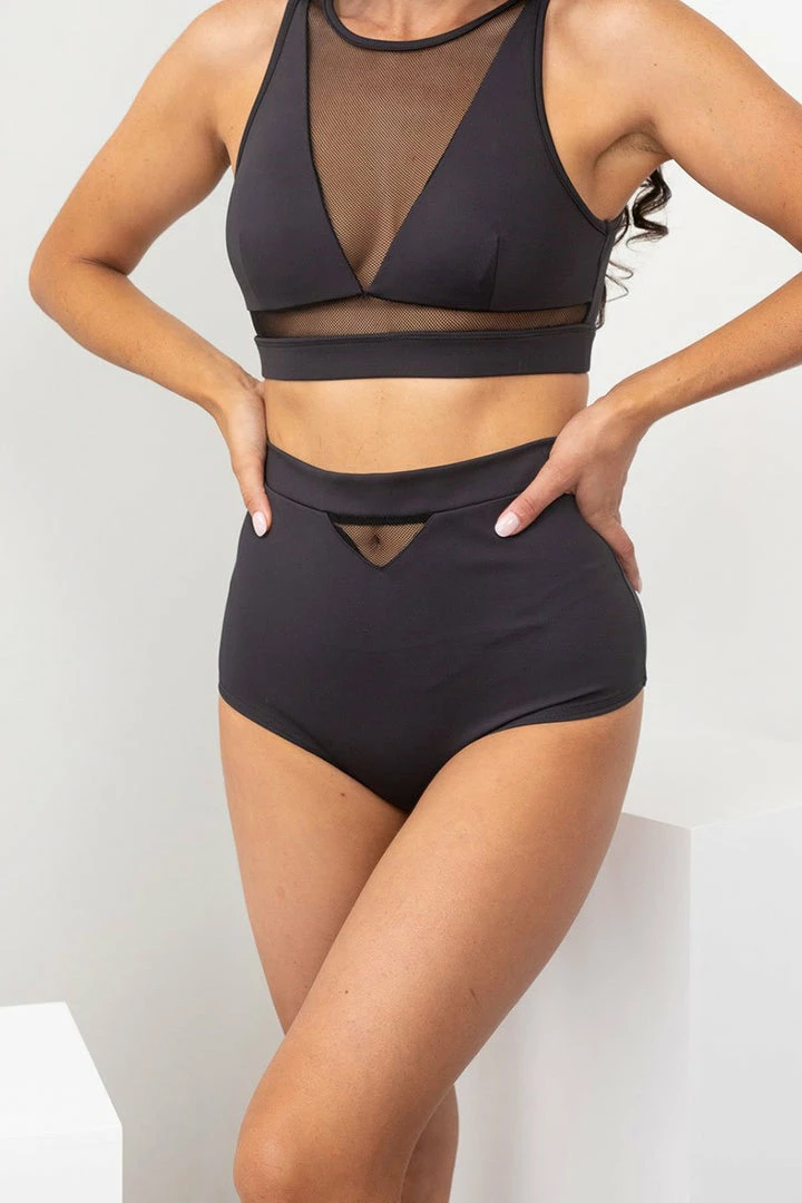 Lunalae Addison High Waisted Bottoms - Recycled Black