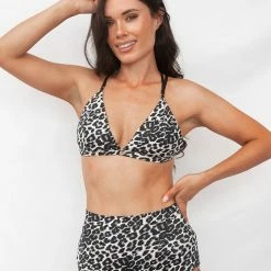 Lunalae Lure You High Waisted Garter Shorts - Grey Leopard All Pole Wear