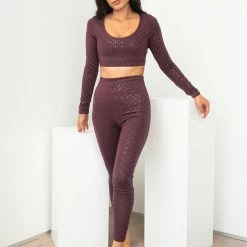 All Pole Wear Lunalae Sticky Grip Long Sleeved Top - Recycled Mulberry