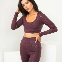 All Pole Wear Lunalae Sticky Grip Long Sleeved Top - Recycled Mulberry