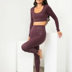 Lunalae Sticky Grip Leggings - Recycled Mulberry