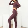 Lunalae Sticky Grip Leggings - Recycled Mulberry