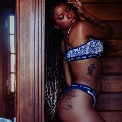 Rolling Alpha Balconette Top - Viola All Pole Wear