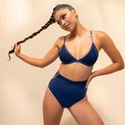 All Pole Wear Lunalae Daisy High Waisted Bottoms - Recycled Navy