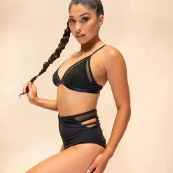 All Pole Wear Lunalae Daisy High Waisted Bottoms - Recycled Black