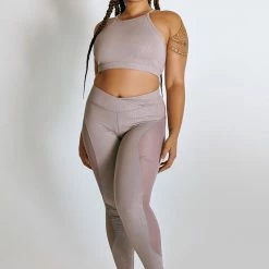 Creatures Of XIX Mesh Leggings - Lilac Snake