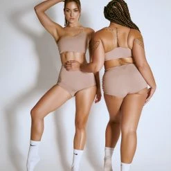 Creatures Of XIX LuxLounge One Shoulder Illusion Top - Taupe All Pole Wear