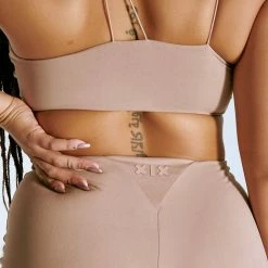 Creatures Of XIX LuxLounge One Shoulder Illusion Top - Taupe All Pole Wear