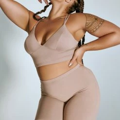 Creatures Of XIX LuxLounge Biker Shorts - Taupe All Pole Wear