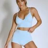 Creatures Of XIX LuxLounge Booty Shorts - Baby Blue All Pole Wear