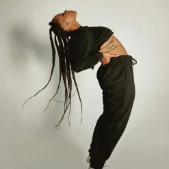 Plus Size Pole Wear Creatures Of XIX Oversized Jogger Bottoms - Black