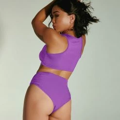 Creatures Of XIX Eco-Classix Scrunch Top - Purple All Pole Wear