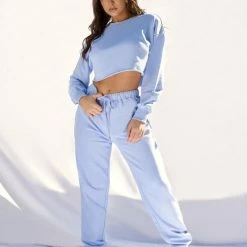 Creatures Of XIX Oversized Jogger Bottoms - Powder Blue Plus Size Pole Wear